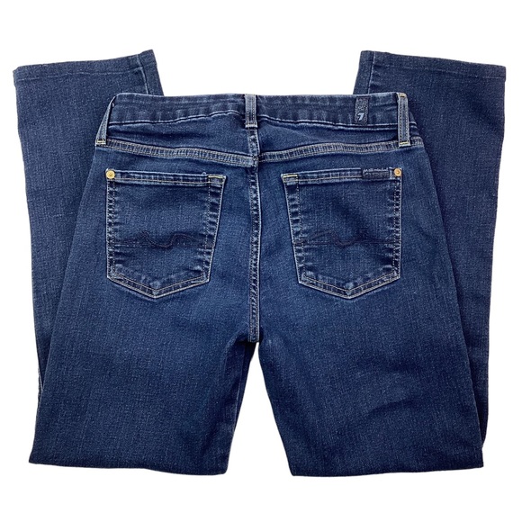7 For All Mankind Kimmie Straight Leg Jeans Like New Cropped - Picture 4 of 9